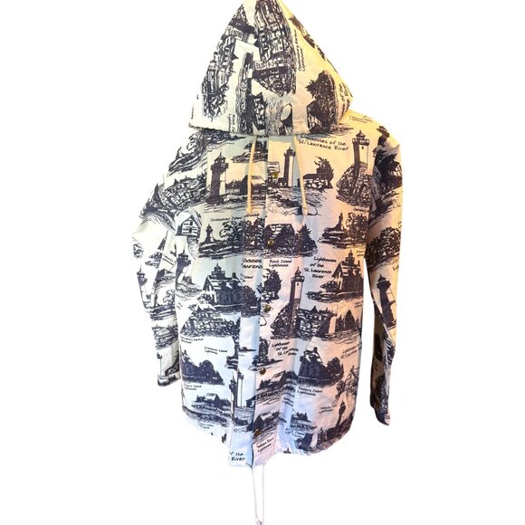 VTG Michigan Rag Co Lighthouse Hooded Jacket NWT – Men’s Medium / Unisex Coastal - Picture 2 of 16